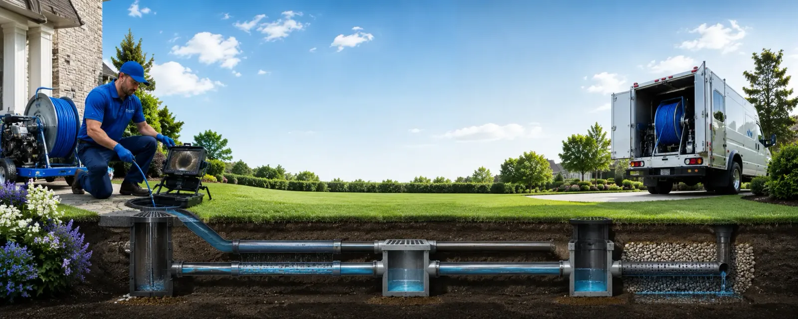 Outdoor drain cleaning information for Shawmut, ME